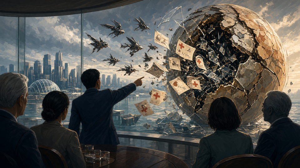 Conceptual editorial illustration for: Asia-Pacific Leaders Demand Real-Time AI Transparency Following Australian Health Breach